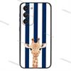 Striped Background Giraffe Phone Case For Samsung Galaxy A20,21s,22,31,32,52,53,72,73,80,91 Soft Liquid Silicone Black Cover