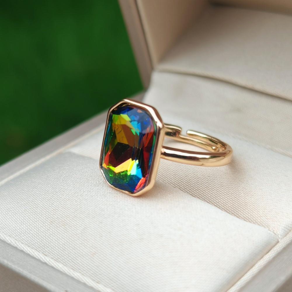 1 pièce Mode Carré Zircon Cubique Ouverture Réglable Anneaux pour Femmes Empilable Couple Anneau Bijoux Accessoires De Fête De Mariage