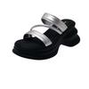 Muffin Thick-bottomed Cool Slippers Women's Summer Wear 2025 New Models with Skirts, Small People, High-end Sense of Fashion, One-word Drag