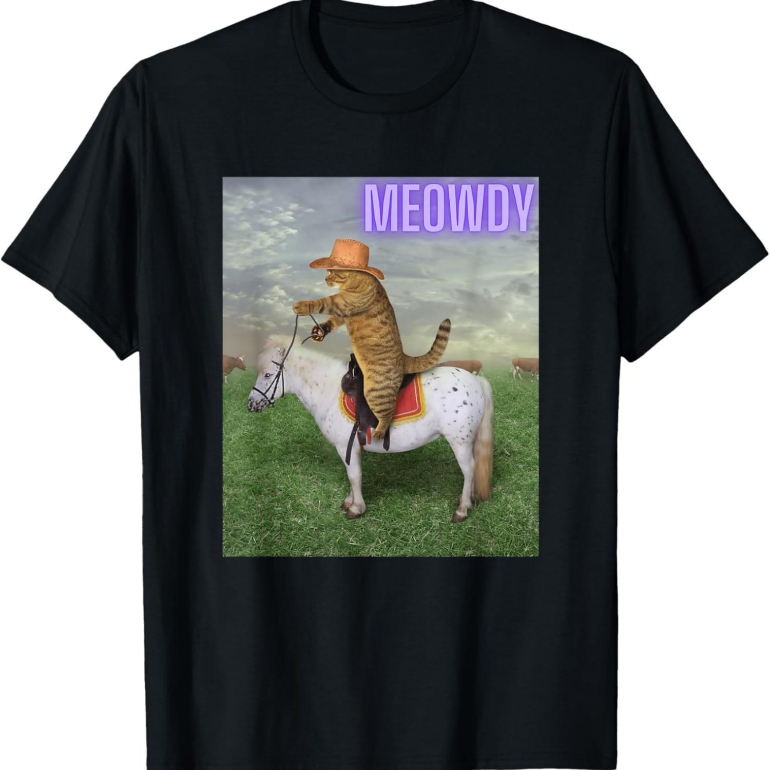 MEOWDY MEME CAT AND PONY T-Shirt S
