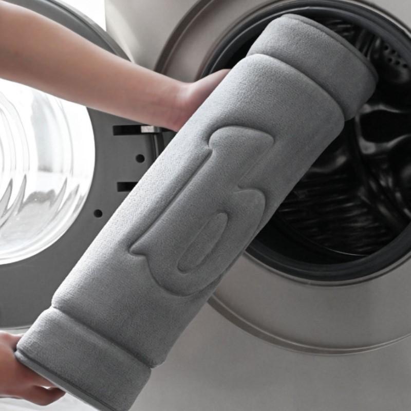 Inyahome Tapis de bain à mémoire de forme Tapis pour salle de bain Absorbant l'eau Sol Intérieur Tapis de porte Extérieur Tapis de cuisine Tapis de douche Blanc