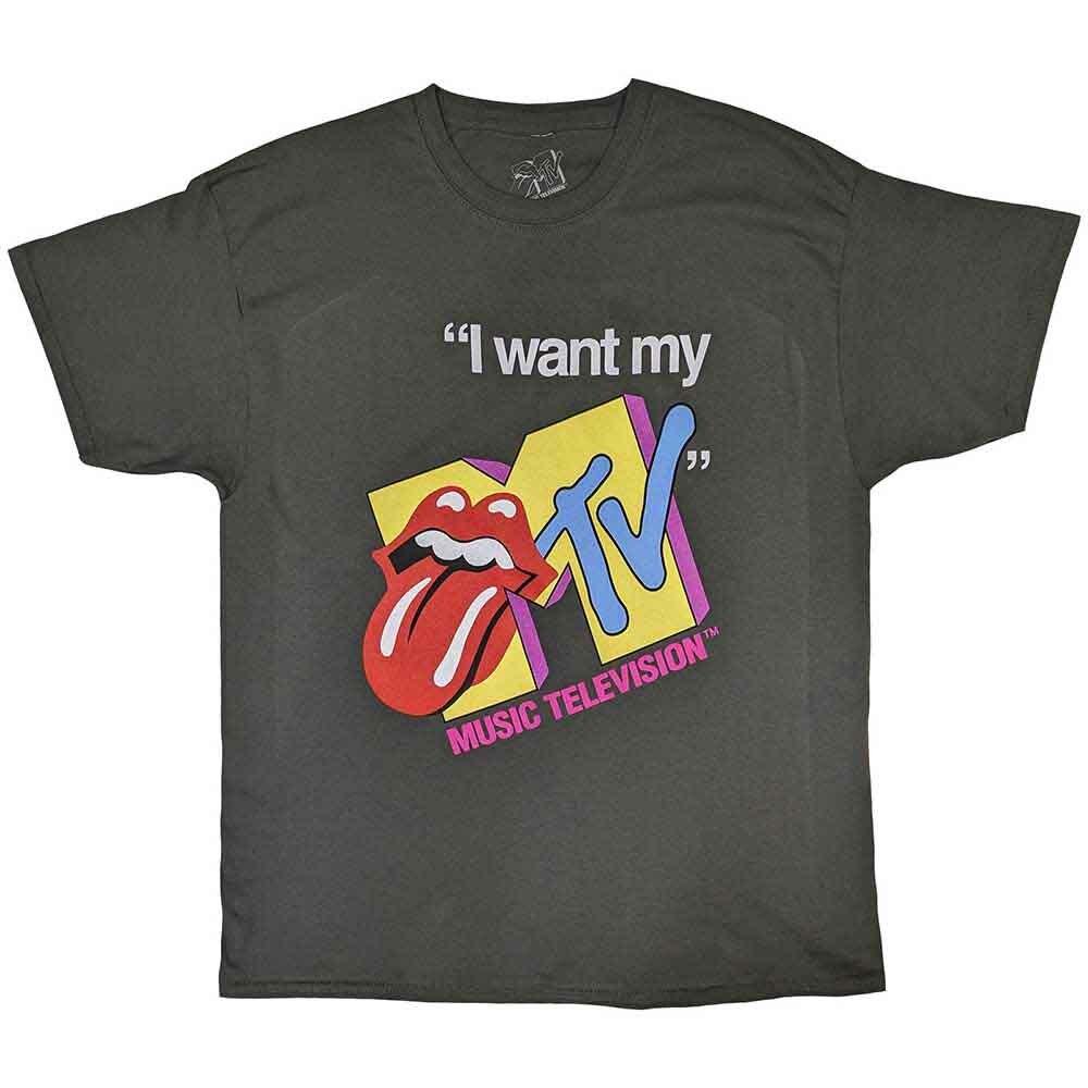 MTV Rolling Stones I Want My MTV T-Shirt Grey New XXL