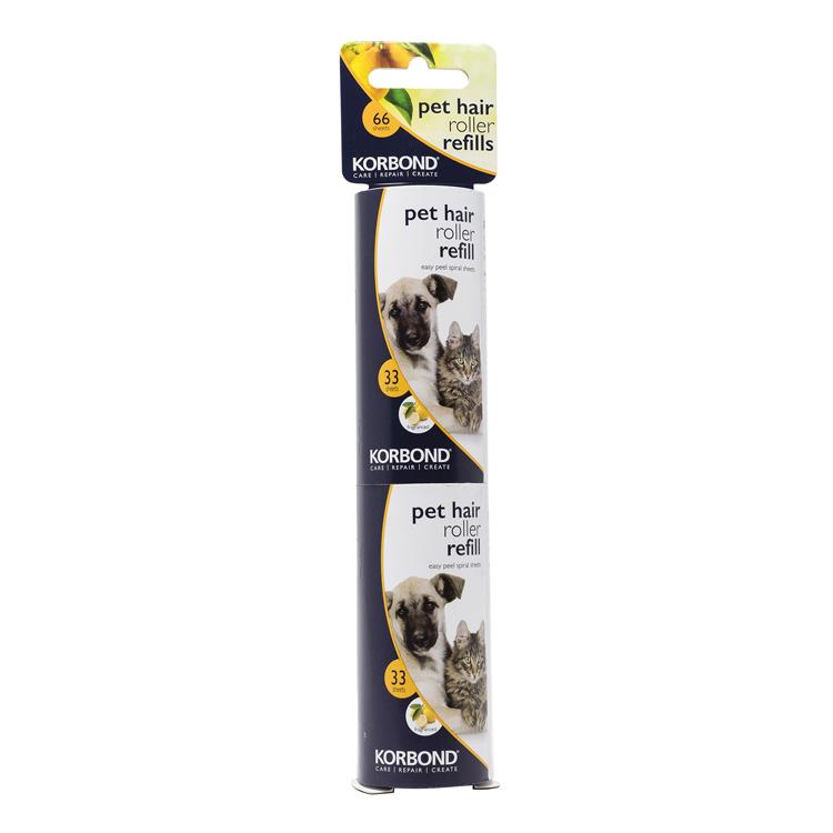 Korbond Pet Lint Roller Refill Fragranced 2pk
