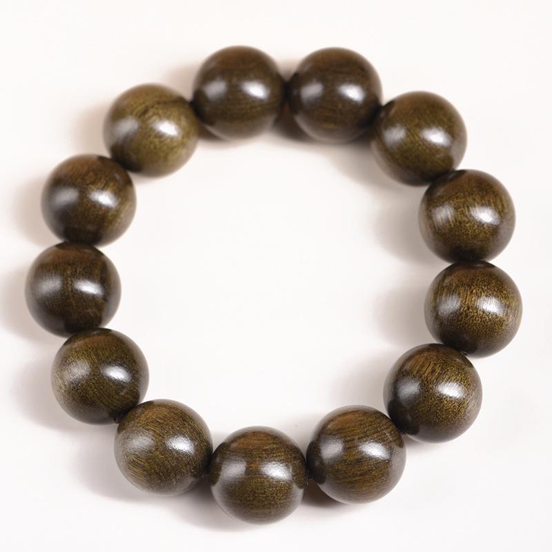 Sichuan Golden Silk Nanmu Ebony Bracelet - Intricate Wenwan Ornament with Perfect Style