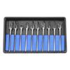 Double Edged   Cutter, 10pcs Tungsten Carbide Steel Burrs, 3*6mm High Hardness Carving Tool Set for Cast Iron, Metal Carving, Shaping with