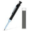 28mm Solid Carpentry Mechanical Pencil with Sharpener for Woodworking Construction Long End Carpentry Pencil Stationery