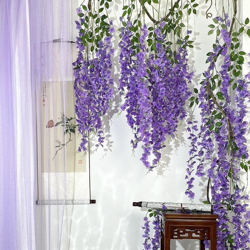 Artificial Plant Accessorie Eternal Violet Flower Wedding Guests Gifts Living Room Decoration Outdoor Hanging Fake Plants