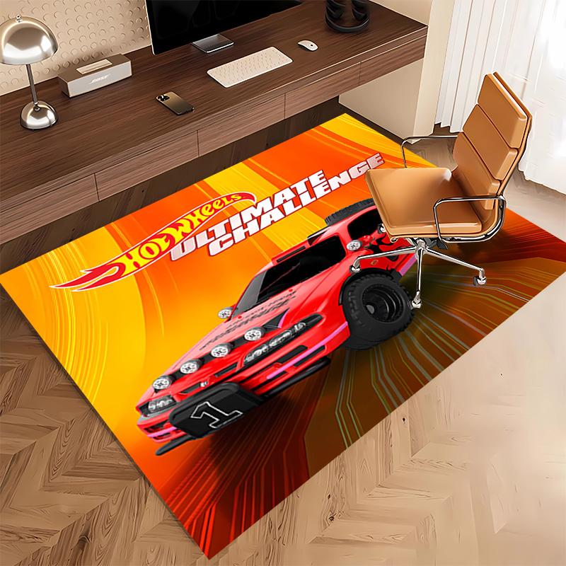 1pc Hot Wheels logo4 Print Area Rug - Soft, Washable Non-Slip Indoor Mat, Living Room, Home Office Decorative Rug,Office Decorative