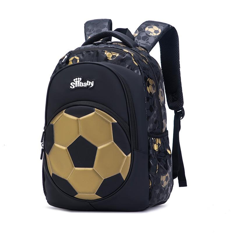 Football Backpack, Large-capacity Sports Football Backpack, Multiple Compartments, 3D Football Pattern