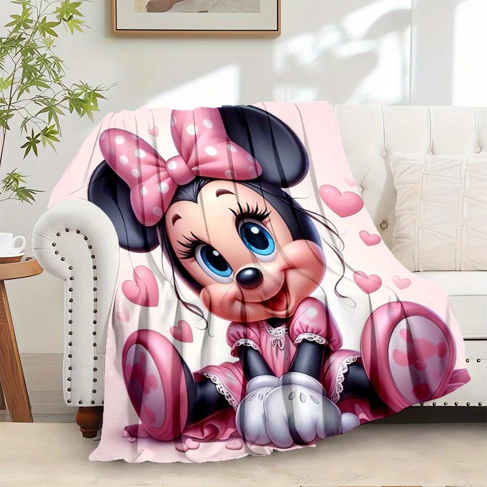 

1pc Cover Blanket - Cute Mickey and Minnie design, perfect for bedding small quilt, sofa blanket, gift idea, home decoration, cozy warm plush fabric 75x90cm