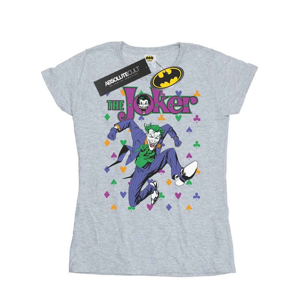 DC Comics Womens/Ladies Batman Joker Cards Jump Cotton T-Shirt