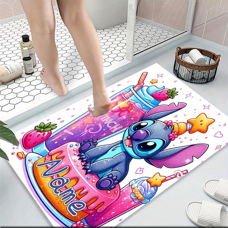 Custom Name Stitch Sweet Dreams Night Carpet Rug Customizable Soft Washable Anti-Slip Home Living Room Sofa Mats Personalized Rug. 0909374