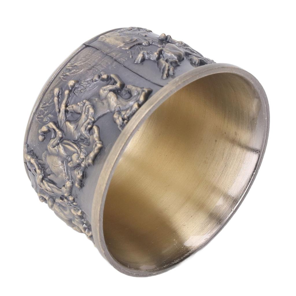 Bronze Wine Cup Retro Style Horse To Success Pattern Metal Wine Glass Hand Crafted Communion