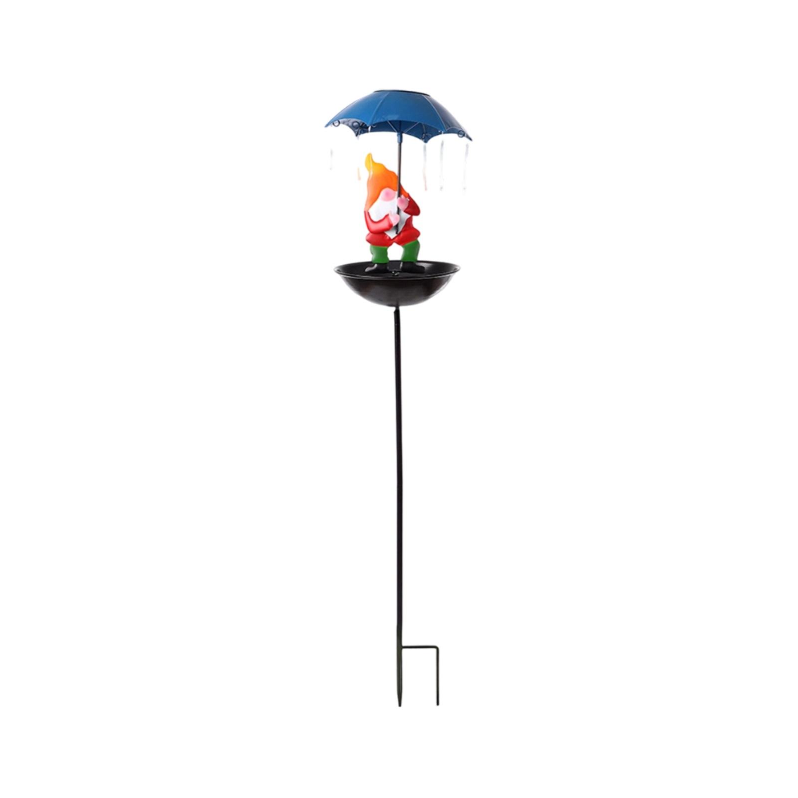 

Solar-powered Bird Feeder With Ground Insert - Built-in Solar Light, Inserts Into The Ground, Suitable For Lawns, Patios And Yard Decorations. One Size