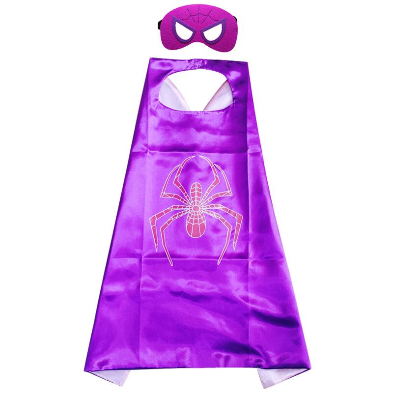 Kindertag Doppellagiger Halloween-Umhang: Captain America/Superman Cosplay Umhang, Einfarbig