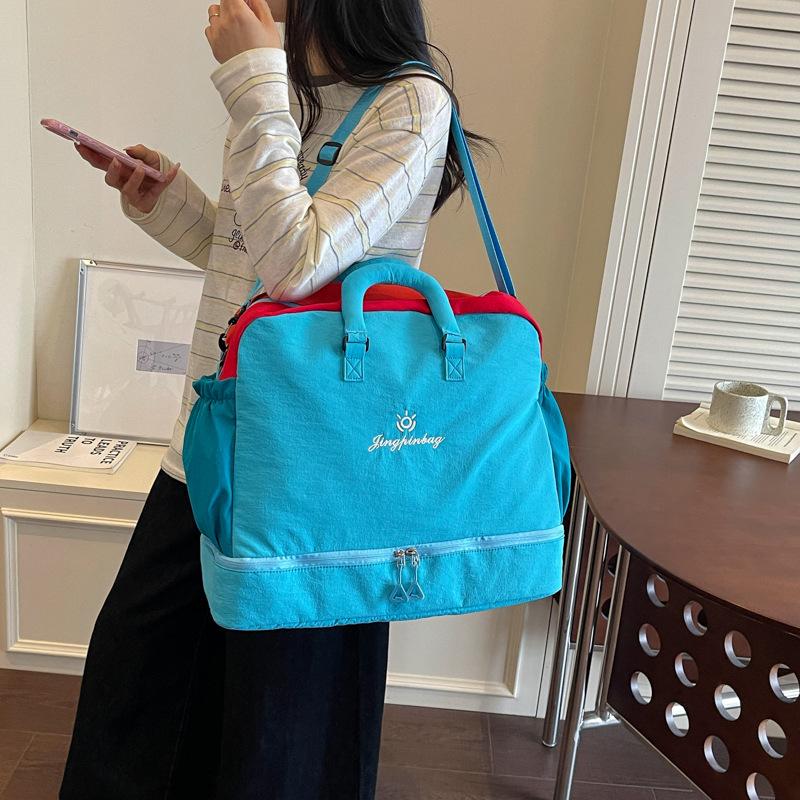 INS Dopamine Fashion Travel Bag: High-Style, Short-Distance, Large Capacity Gym Bag with Wet/Dry Separation