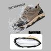 HUMTTO Waterproof Hiking Shoes Breathable Wear-resistant Rubber Outdoor Men's Sneakers Luxury Designer Trekking Climbing Leather Shoes for Men