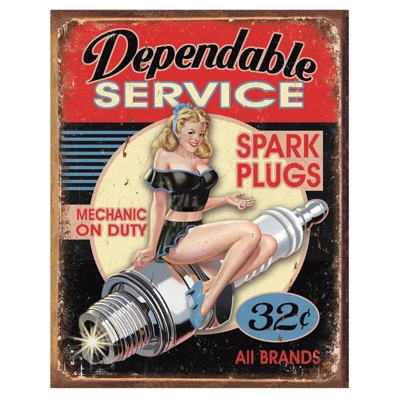 Metal Tin Signs Plaque Pinup Garage Wall Decoration Vintage Iron Painting Art Posters for Man Cave Home Cafe Garage Club Bar