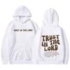 Autumn And Winter Women'S Shoulder Sleeves Trendy Brand Tm Letter Print Hooded Loose Fleece Sweater