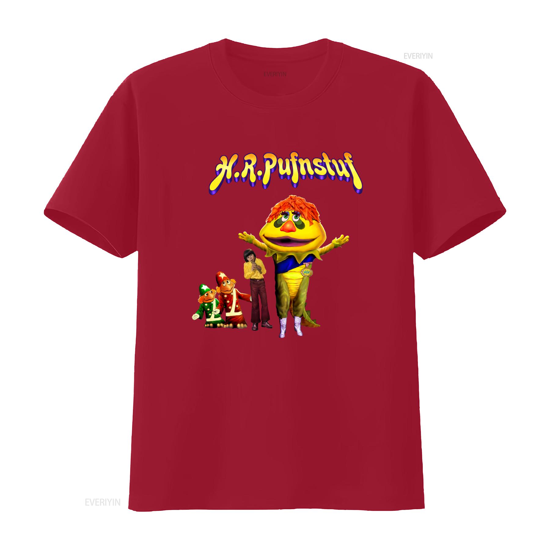 H R Pufnstuf 70s Retro Childrens T shirt with Classic Cartoon Characters Print vintage Washed streetwear Breathable Soft S