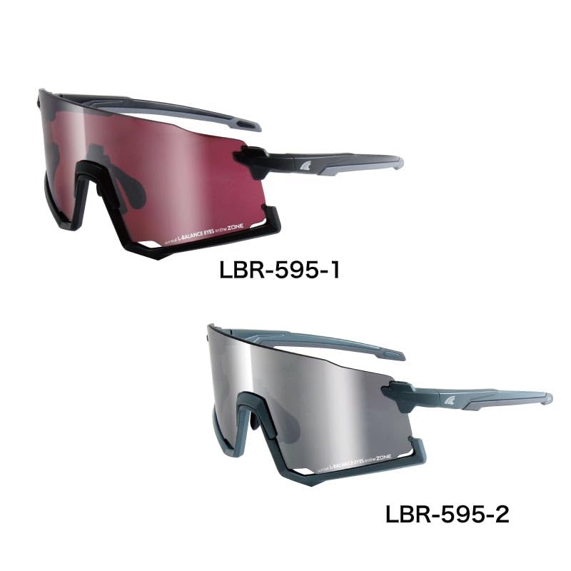 [L-BALANCE EYES] LBR-595-2 Sports Sunglasses with UV Protection - Ideal for Running, Walking, Baseball, Golf, Hiking, and More. Suitable for men and