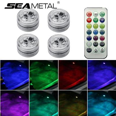Wireless LED Car Interior Ambient Light Remote Control Decoration Auto Roof Foot Waterproof Atmosphere Lamp