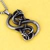 Necklace Nordic Viking Double Dragon Surround Men's Pendant