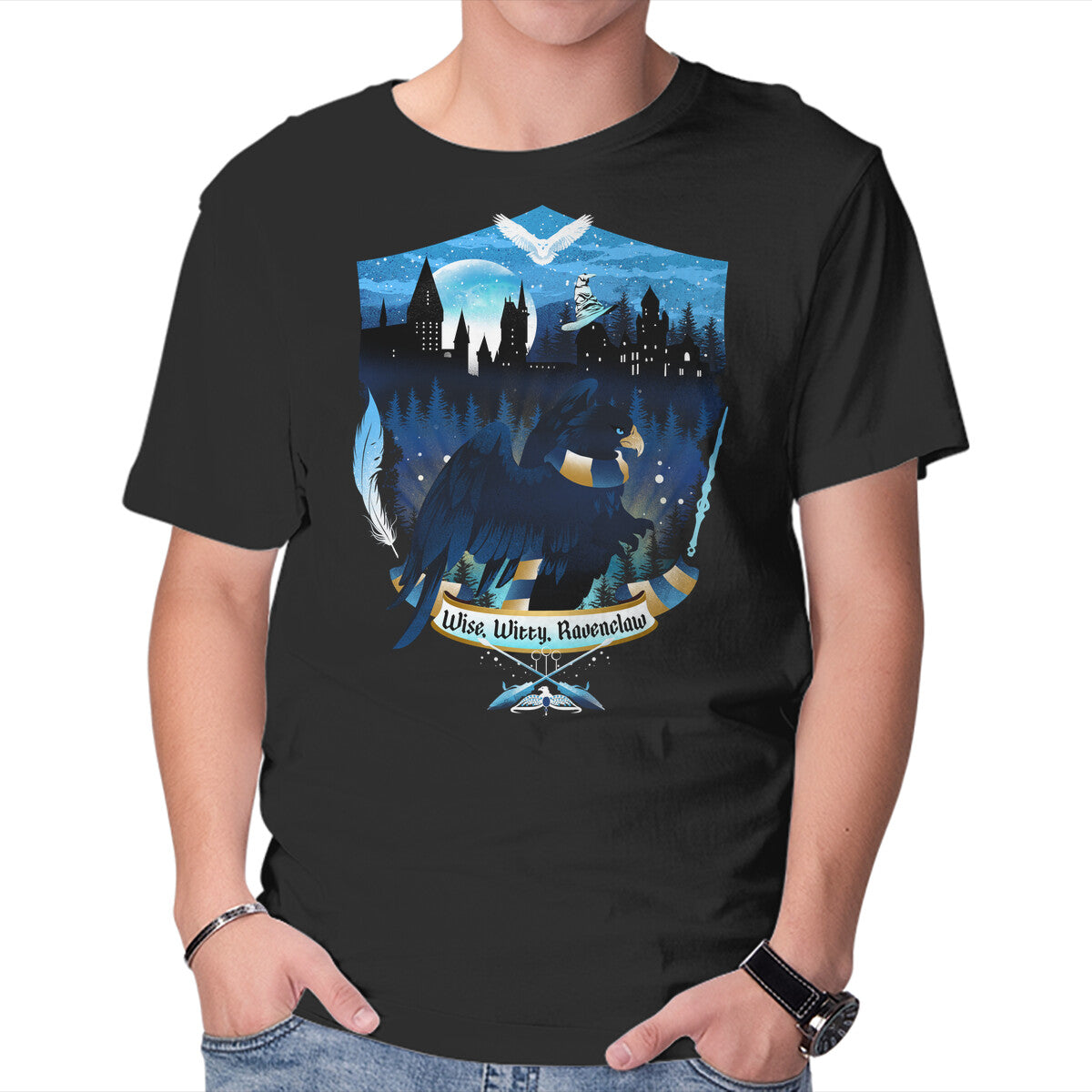 Unisex Crew Neck T-Shirt House Of Creativity Graphic Short Sleeve Casual Tee L