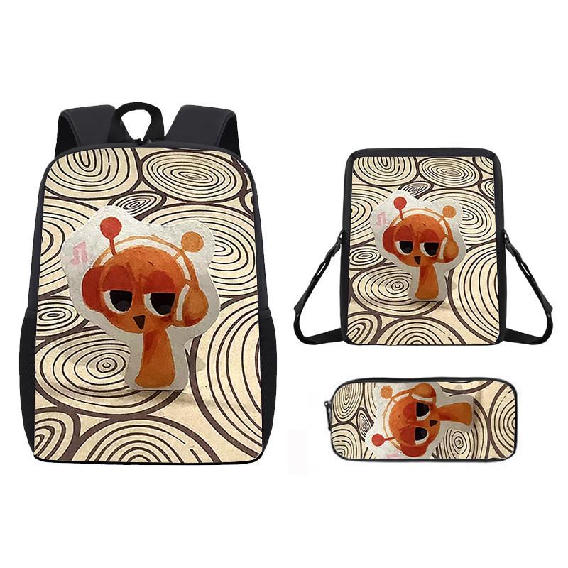 Incredibox Cartoon Pattern Backpack Shoulder Bag Pencil Case Three Set Piece