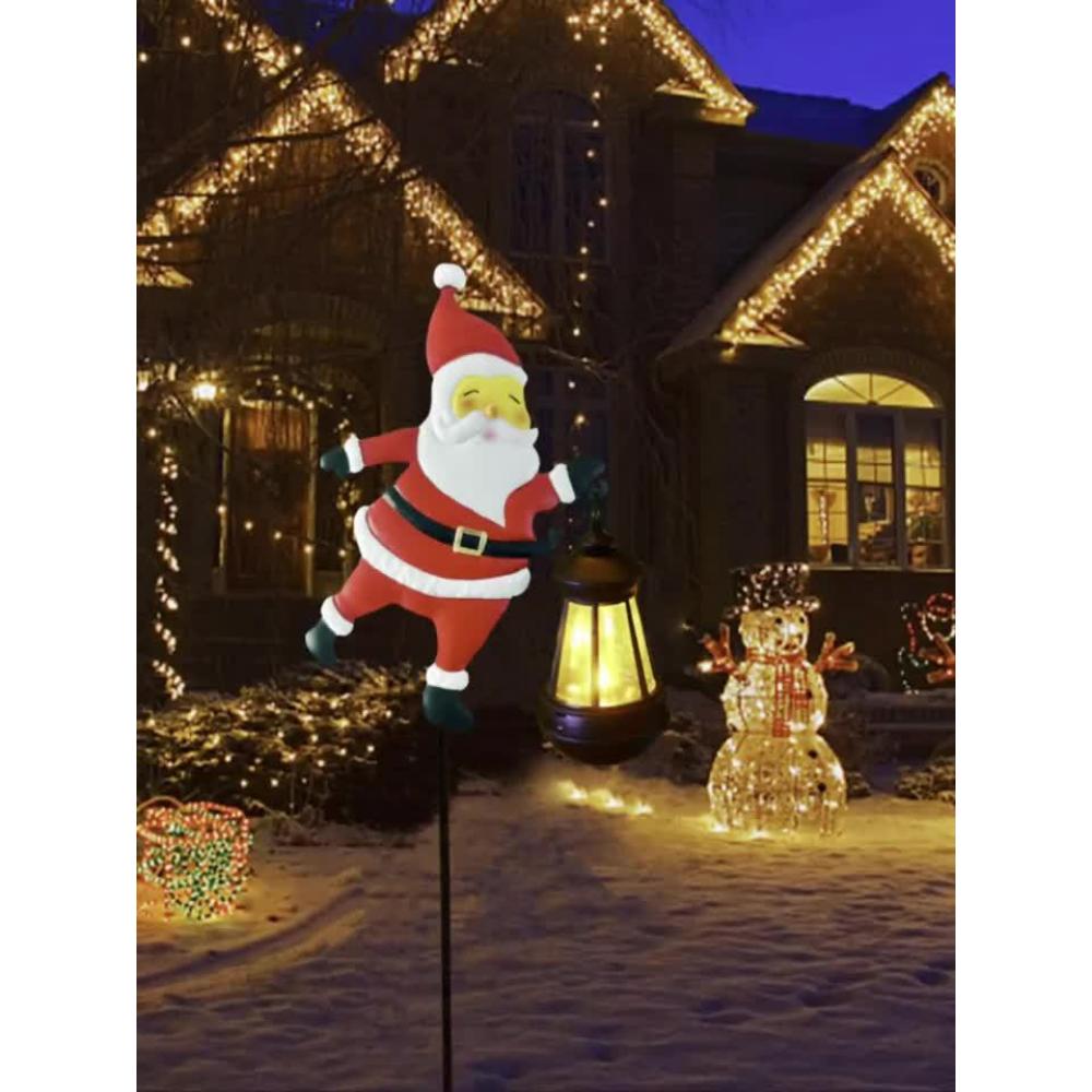 Solar Christmas Lights - IP44 Santa LED Garden Decoration,Garden, Lawn Lighting, Suitable for Outdoor,Suitable for Christmas and Halloween Decorations