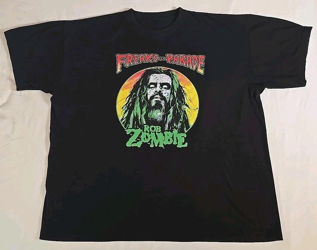 Rob Zombie Freaks On Parade 2023 Tour Shirt Men s Solid Black Size 3XL 3XL