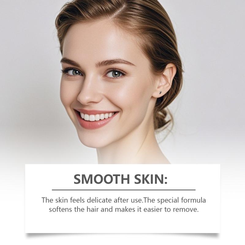 Facial Depilatory Cream Coconut Hair Removal Cream For Upper Lip Chin Painless Gentle Epilator Non-Irritating Growth Inhibitor