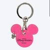 Disney Mickey Key Chain Cowhide Pink Key Cover Key Holder Mickey Mouse Charm Included Tokyo Disney Resort TDR Mickey Shape
