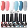 6-Color Nail Polish Glue Set, Popular Color Nail Glue, Phototherapy Nail Polish Glue Can Be Matched Arbitrarily.