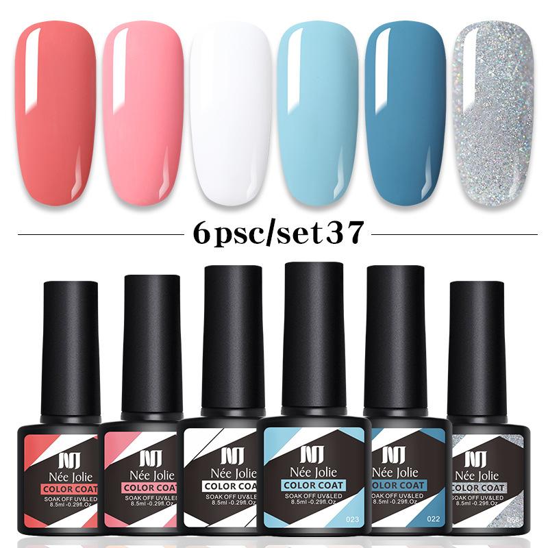 6-Color Nail Polish Glue Set, Popular Color Nail Glue, Phototherapy Nail Polish Glue Can Be Matched Arbitrarily.