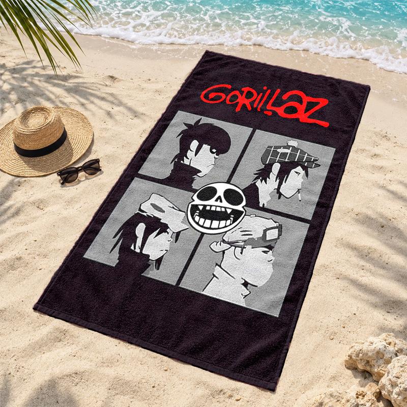 Gorillaz Microfiber Beach Towel Quick Dry Sand Free Lightweight Beach Towels for Travel Swimming Camping
