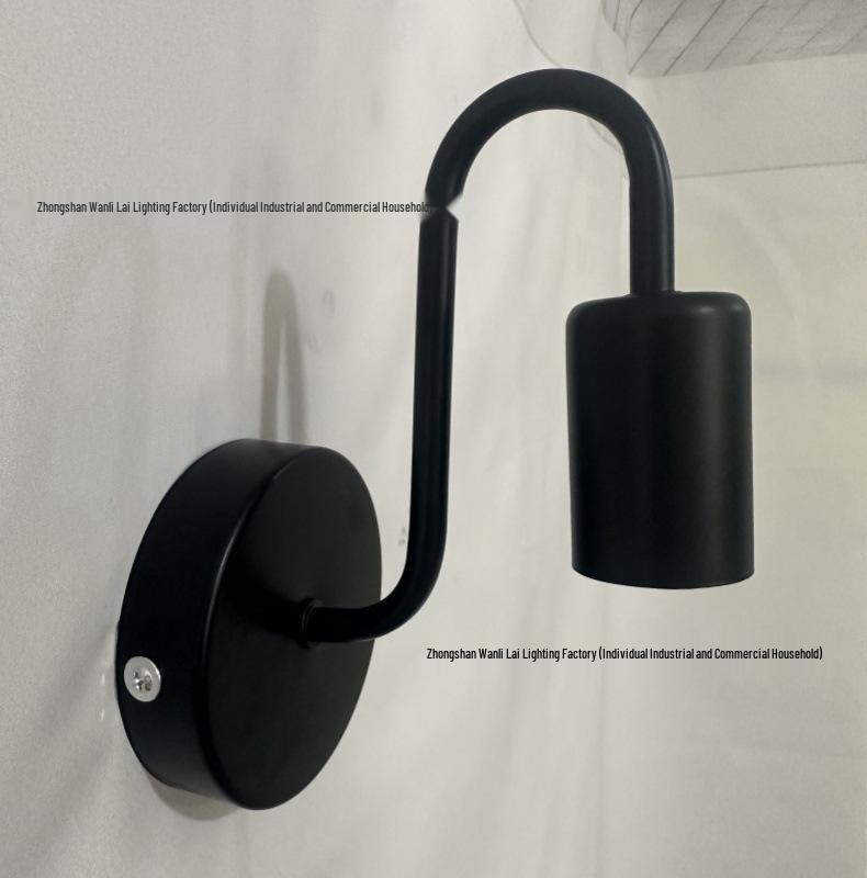European Style Wrought Iron Wall Lamp - Creative Retro Design for Living Room, Bedroom & Bedside