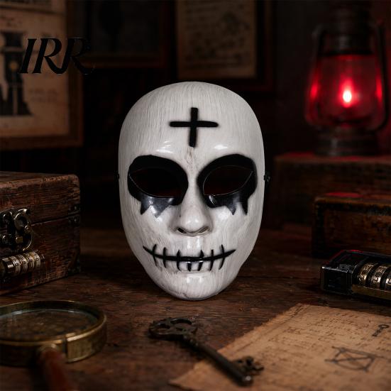 Klare Sicht Halloween Gesichtsmaske Gruselig für Erwachsene, Horror Realistisch Cosplay Party Sichtfeld Zubehör, Unheimlich Vollmaske Kostüm,