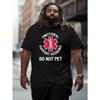 Europäische Größen Herren Übergröße Grafik-T-Shirt , Atmungsaktiv & Locker sitzend für Frühling/Sommer, Alltags-T-Shirt | Shirt mit entspannter Passform | Bequeme Kleidung