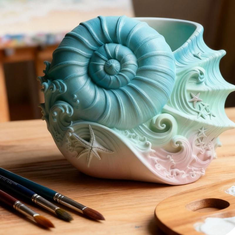Flexible Conch Planter Silicone Mold Conch Craft Mold For DIY Resin Jewelry Crafting And Concrete Decorations