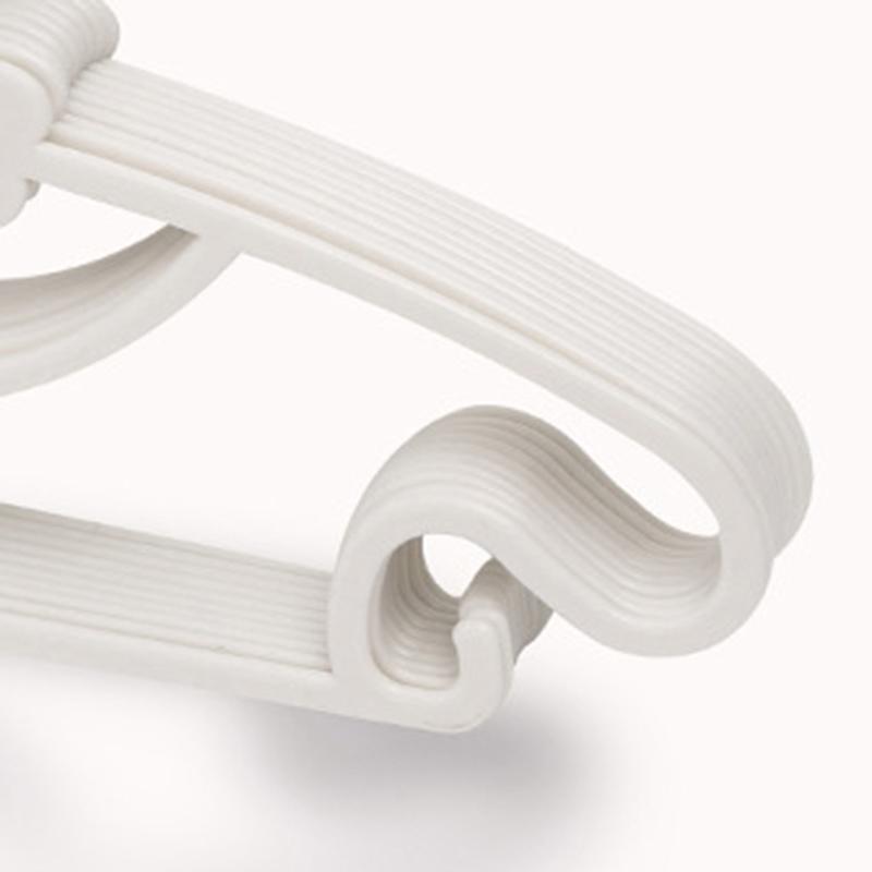 10PCS Kids Storage Hangers Plastic Thicken Bow Knot Coat Drying Hanger for Toddler Baby White