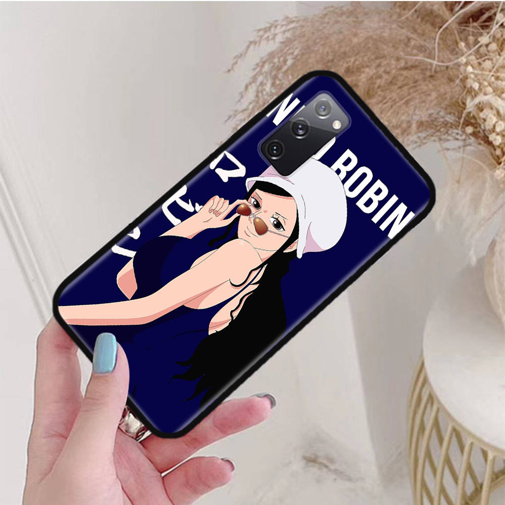 Black Case for Xiaomi Poco X6 X4 M5 M6 F5 F6 C65 C55 C50 C51 C40 Pro Redmi 14C A3X 13C 12C 11T 10A 9C Note 7 6 8A Plus W-73 One Piece Robin