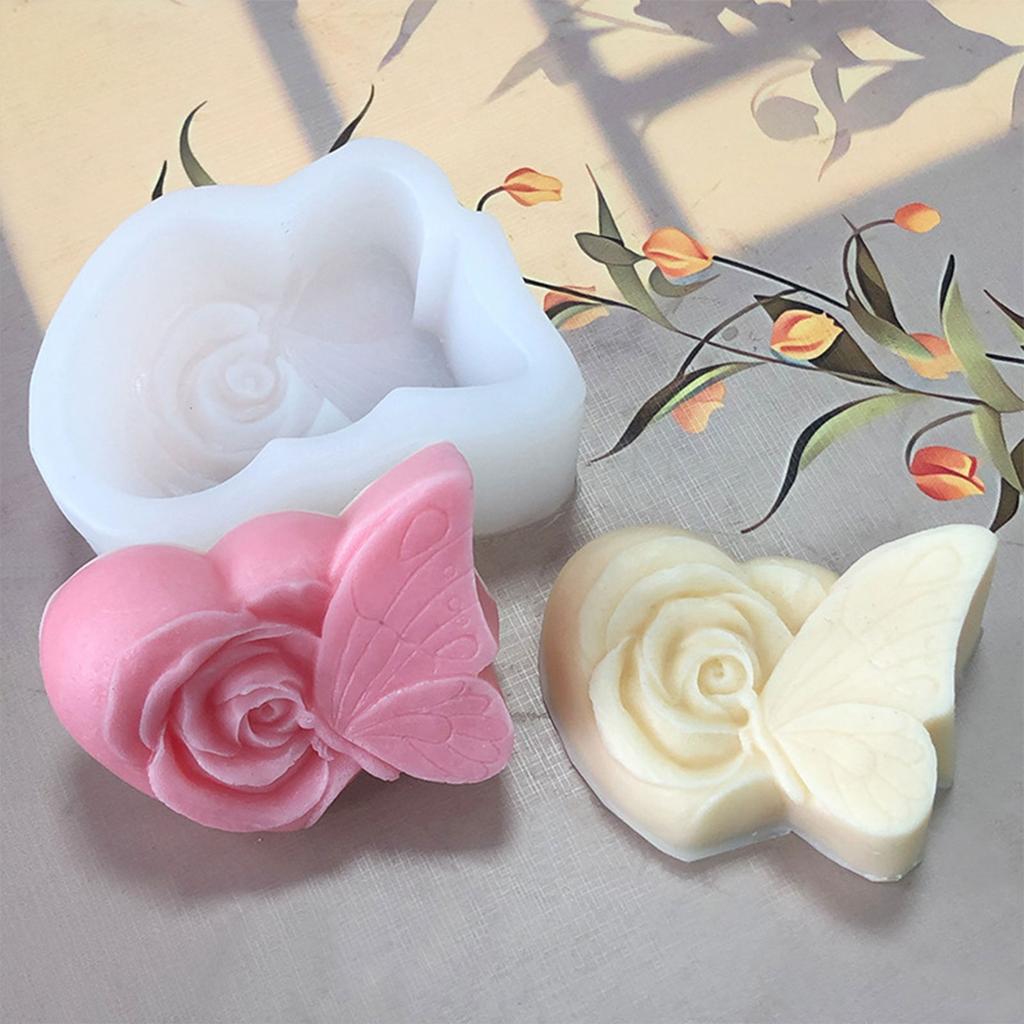 Silicone Molds Flower Butterfly Candle Mould Scented Candle Molds Baking Molds Castings Molds Craft Supplies