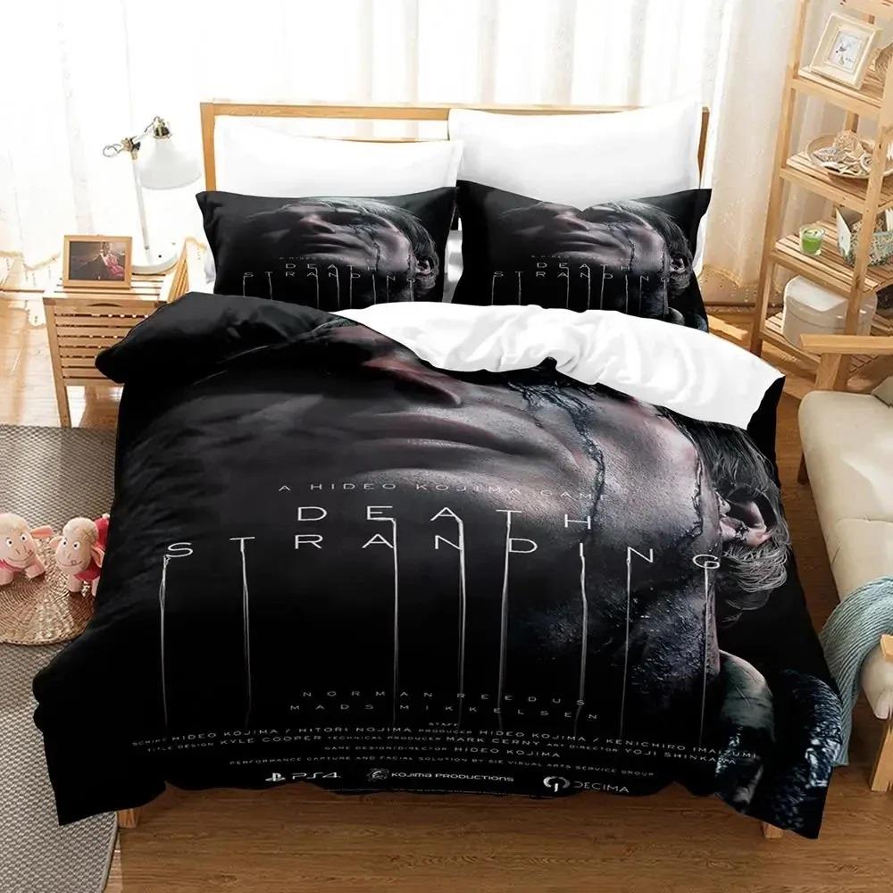 3D Print Death Stranding Bedding Set Duvet Cover Bed Set Quilt Cover Pillowcase Comforter King Queen Size Boys Adult Bedding Set