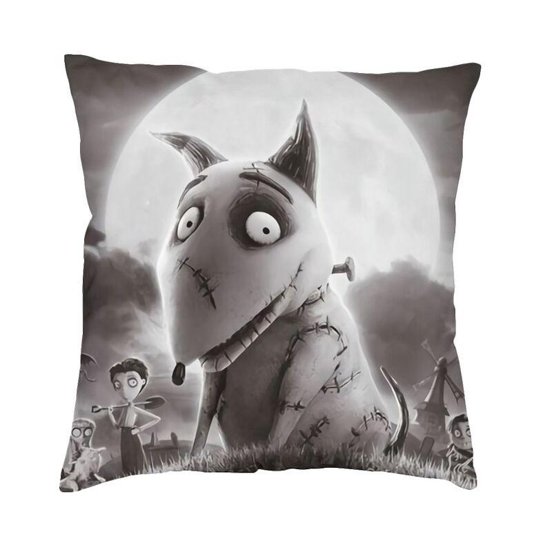 Tim Burton Horror Movie Sparkly Cushion Covers x Velvet Frankenweenie Throw Pillow Case for Sofa Car Square Pillowcase