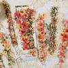 10pcs Vintage Transparent Flower Ladder Stickers for Scrapbooking PET Scrapbook Sticker for Journaling Card Making Album Decor