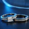 Diamond Micro Inlay Ring European and American Ring Style Wedding Diamond Ring Ring Ring Zircon Couple Ring