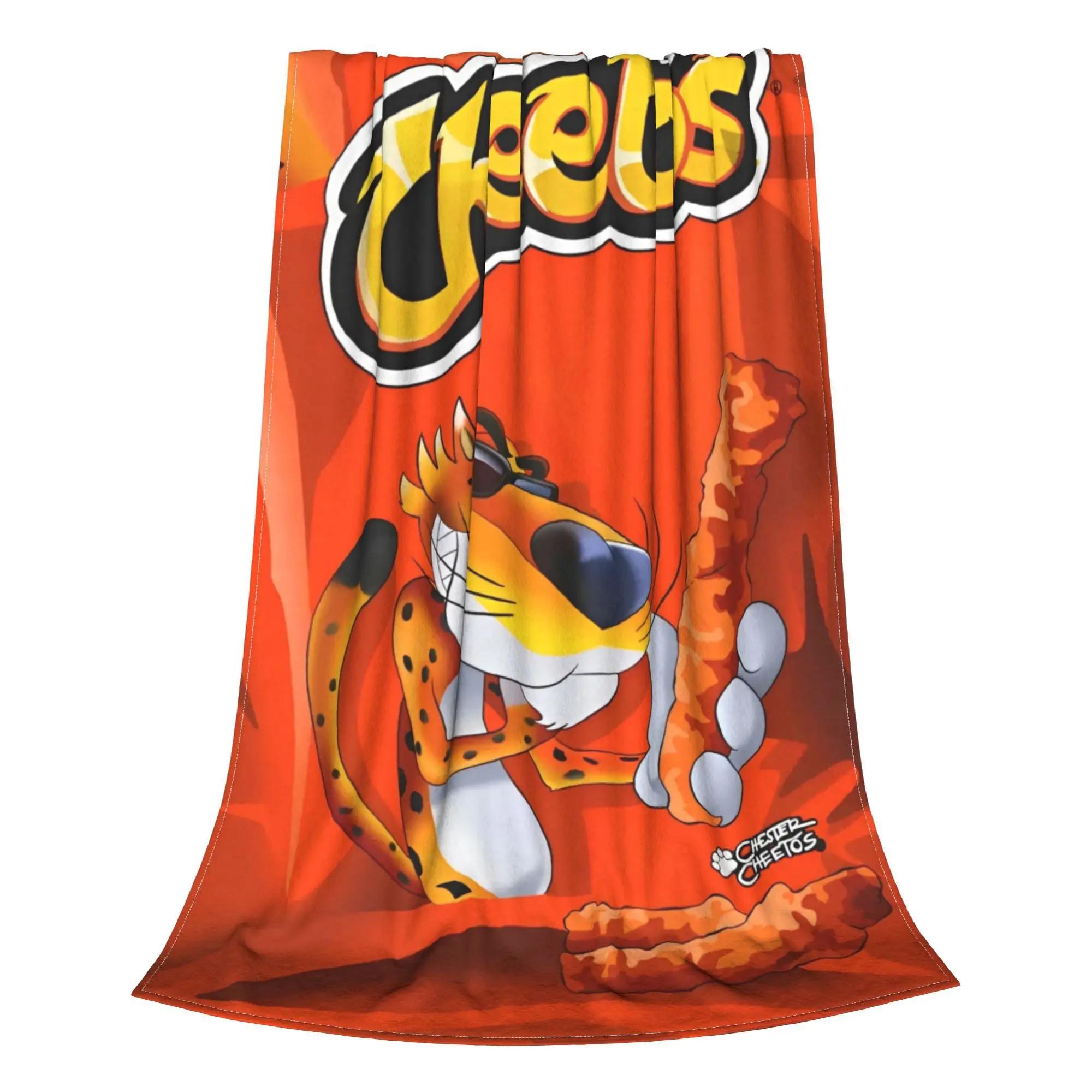 

Плед Cheetos Hot Snack Мультяшный Фланелевый Плед Летнее Украшение для Кондиционера Ультра-Мягкое Теплое Покрывало 75x90CM