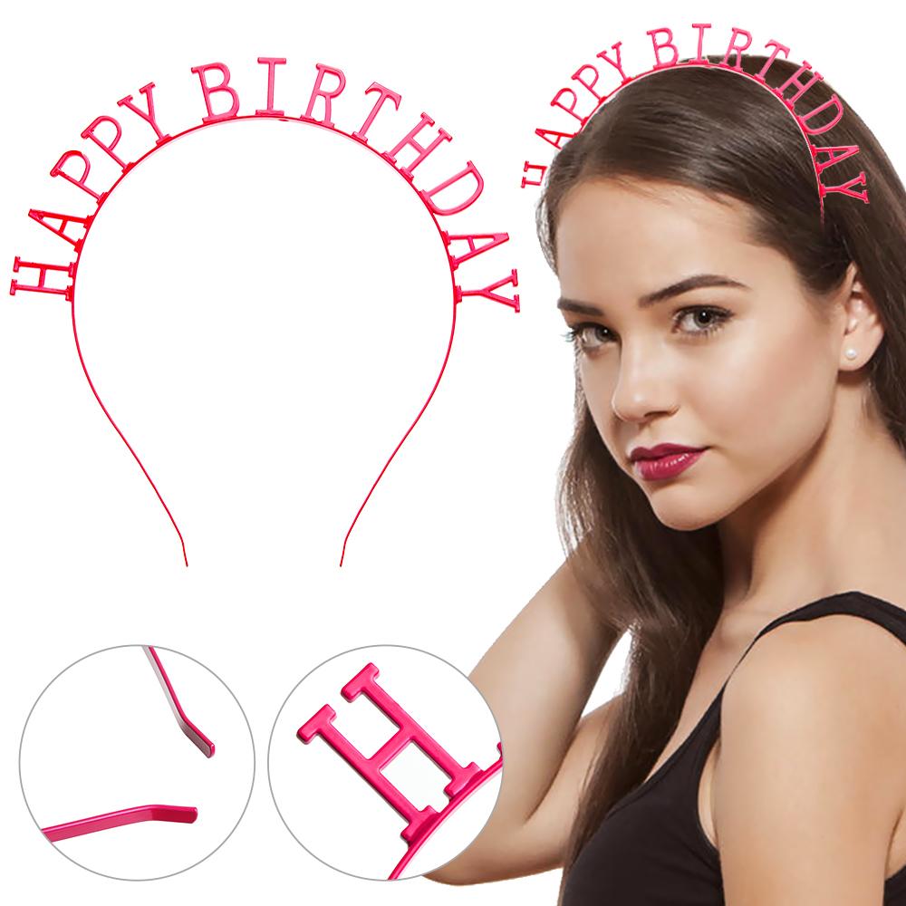 Happy Birthday Girl Headband Sweet Girls Birthday Party Tiara Styling Princess Crown Rhinestone Hair Hoop Fashion Hairband
