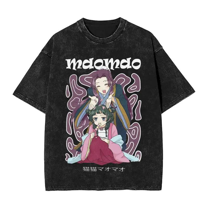 The Apothecary Diaries Maomao Tshirt Anime Printed Washed Oversized T Shirt Men Clothing Summer Short Sleeve Cotton Tees Tops S